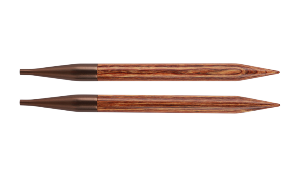 Съемные деревянные спицы без лески KnitPro Ginger, 2 шт, укороченные, 7 мм. Арт.31231 фото