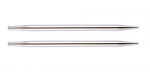 Съемные металлические спицы без лески KnitPro Nova, 2 шт, укороченные, длина 10 см. 3 мм. Арт.10421 фото
