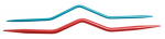 Набор вспомогательных изогнутых спиц для вязания кос KnitPro, 2 шт, 2.5 мм, 4 мм. Арт.45501 фото