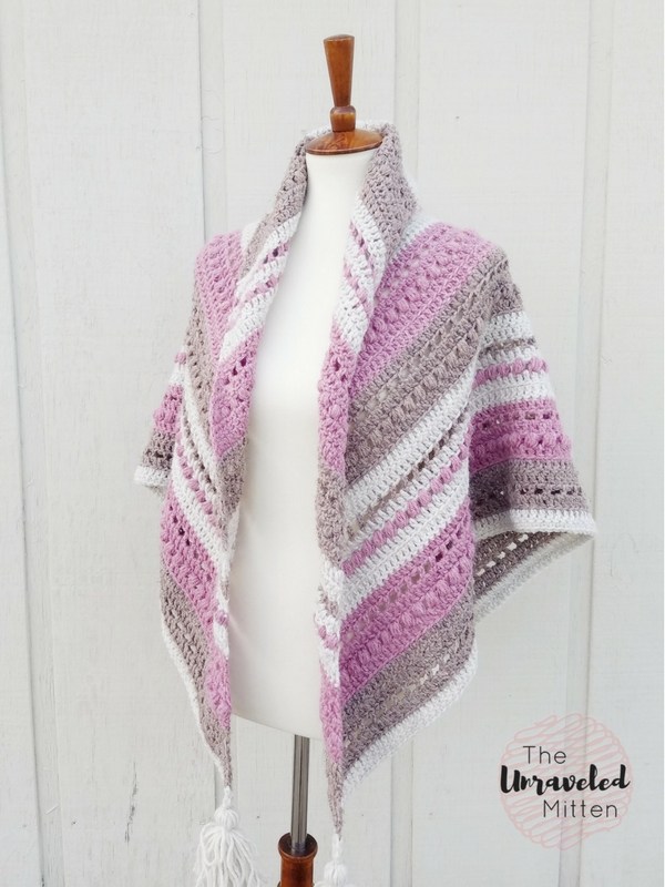 А3 Шаль с цветами крючком / Crochet flower shawl