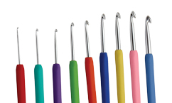 Алюминиевые крючки KnitPro Waves с мягкими ручками фото