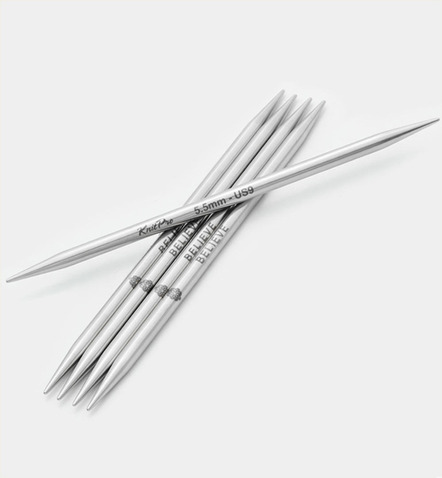 Чулочные металлические спицы KnitPro Mindful, длина спицы 15 см фото