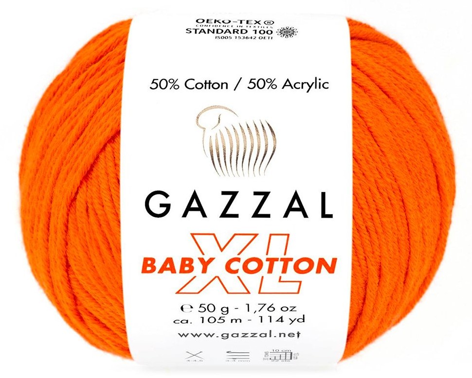 Пряжа Baby cotton XL Gazzal купить в интернет-магазине в Москве недорого