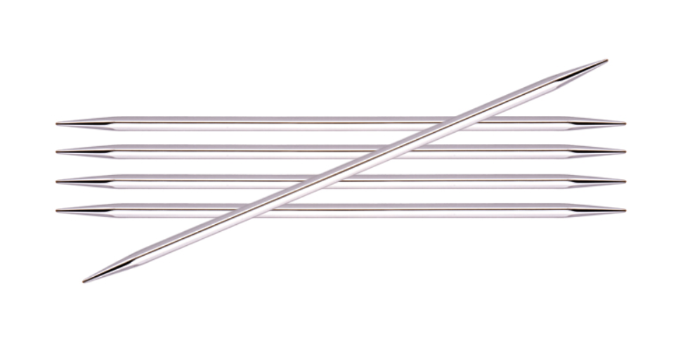 Чулочные металлические спицы Knit Pro Nova Cubics длина спицы 20 см. 4,5 мм. Арт.12130 фото