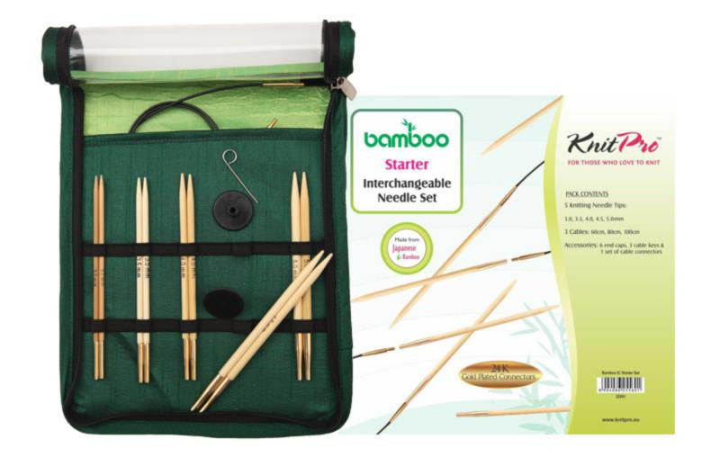 Набор съемных бамбуковых спиц стандартной длины KnitPro Bamboo Starter set. Арт.22541 фото