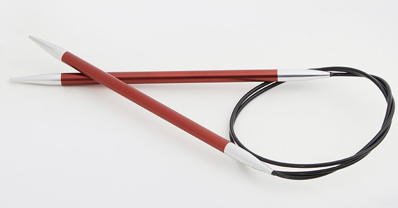 Круговые металлические спицы KnitPro Zing, 60 см. 5,5 мм. Арт.47102 фото
