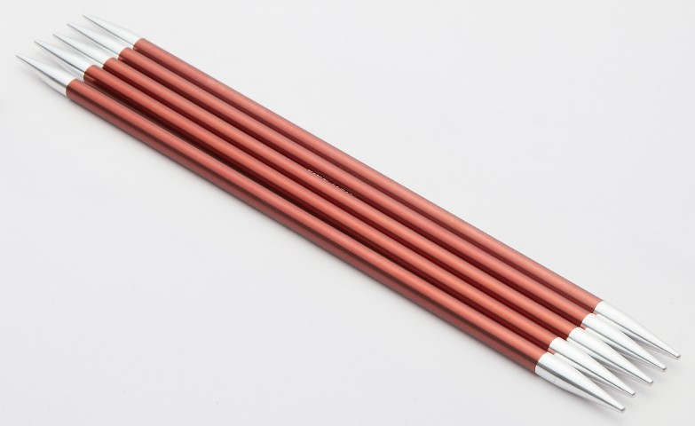 Чулочные металлические спицы Knit Pro Zing, длина спицы 15 см. 5,5 мм. Арт.47012 фото