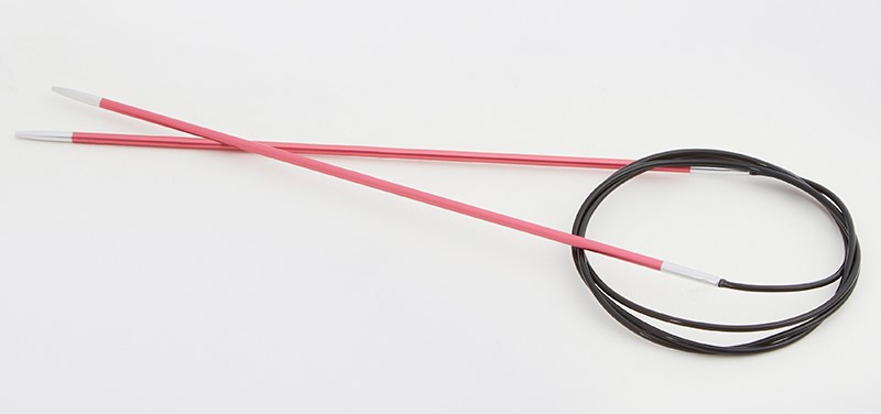 Круговые металлические спицы KnitPro Zing, 40 см. 2 мм. Арт.47061 фото
