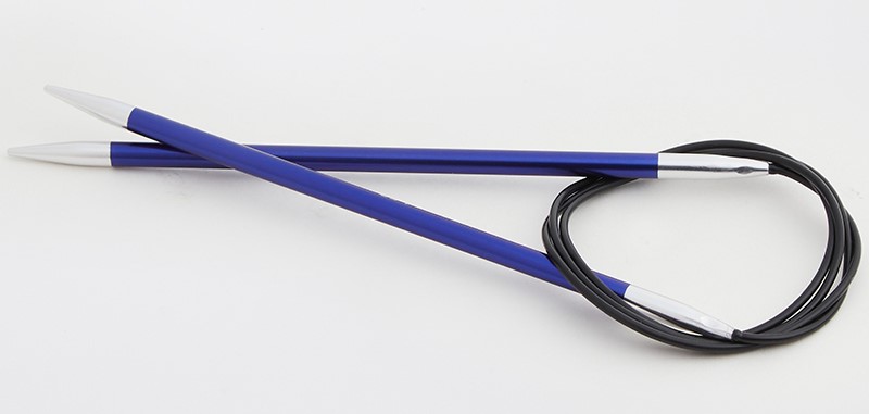 Круговые металлические спицы KnitPro Zing, 60 см. 4,5 мм. Арт.47100 фото