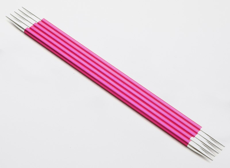 Чулочные металлические спицы Knit Pro Zing, длина спицы 20 см. 5 мм. Арт.47041 фото