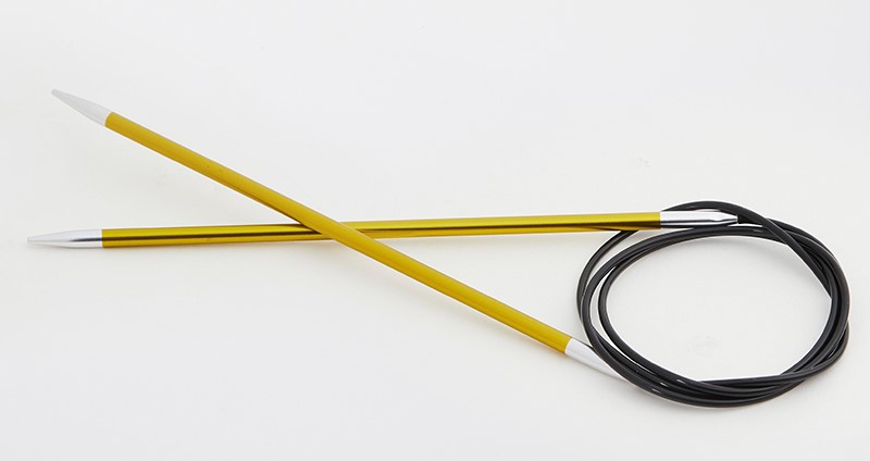 Круговые металлические спицы KnitPro Zing, 120 см. 3,5 мм. Арт.47187 фото