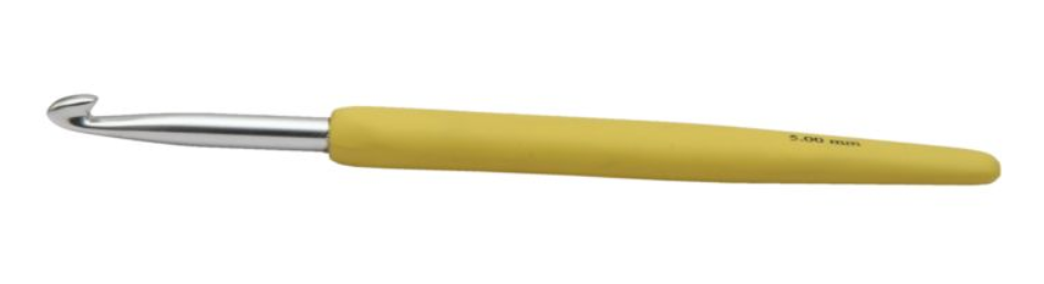 Алюминиевый крючок KnitPro Waves с мягкой ручкой. 5 мм. Арт.30911 фото