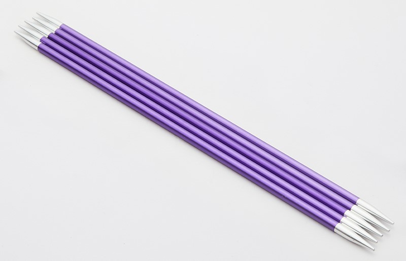 Чулочные металлические спицы Knit Pro Zing, длина спицы 15 см. 3,75 мм. Арт.47008 фото