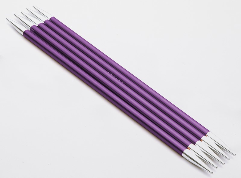 Чулочные металлические спицы Knit Pro Zing, длина спицы 15 см. 4,5 мм. Арт.47010 фото