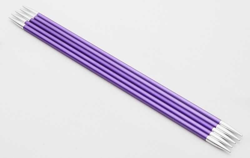 Чулочные металлические спицы Knit Pro Zing, длина спицы 15 см. 7 мм. Арт.47015 фото
