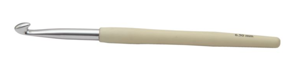 Алюминиевый крючок KnitPro Waves с мягкой ручкой. 6,5 мм. Арт.30914 фото