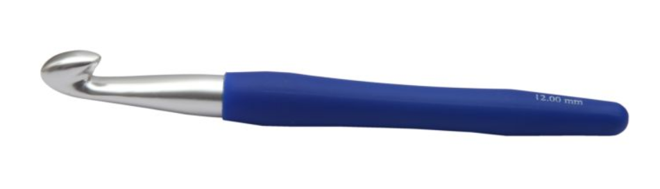 Алюминиевый крючок KnitPro Waves с мягкой ручкой. 12 мм. Арт.30919 фото