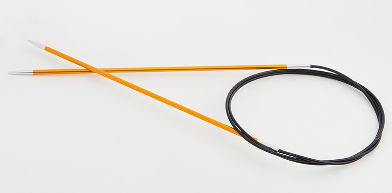 Круговые металлические спицы KnitPro Zing, 80 см. 2,25 мм. Арт.47122 фото