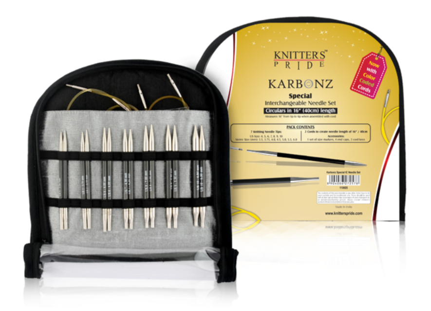 Набор съемных укороченных карбоновых спиц KnitPro Karbonz Special Set. Арт.41618 фото