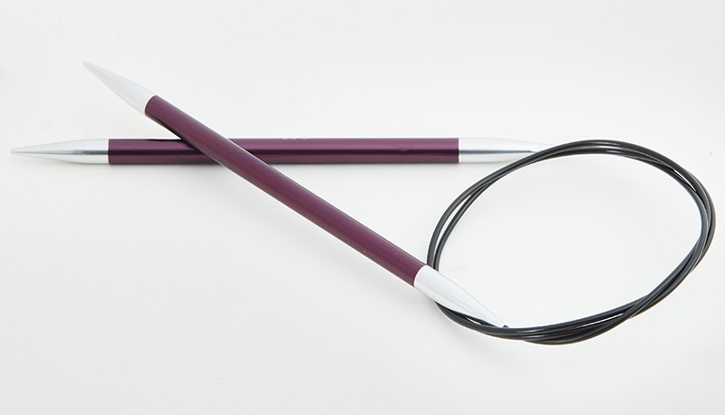 Круговые металлические спицы KnitPro Zing, 40 см. 6 мм. Арт.47073 фото