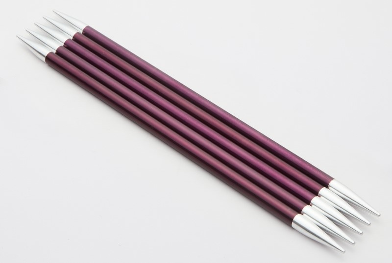 Чулочные металлические спицы Knit Pro Zing, длина спицы 20 см. 6 мм. Арт.47043 фото