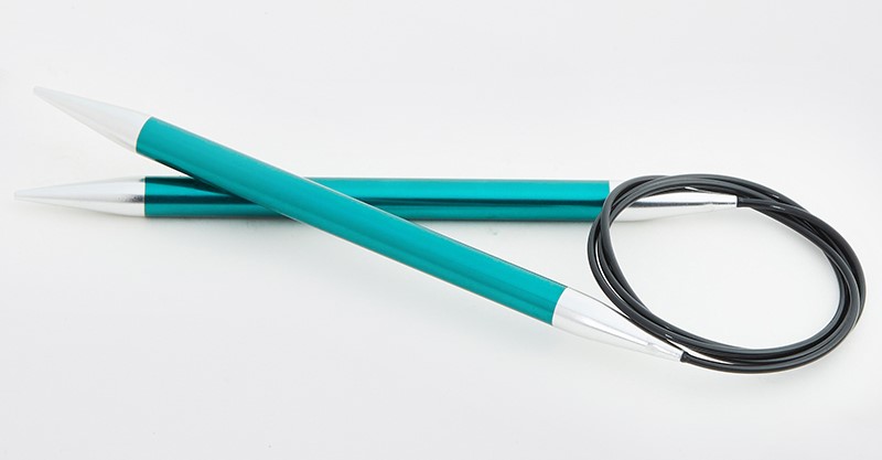 Круговые металлические спицы KnitPro Zing, 60 см. 8 мм. Арт.47106 фото