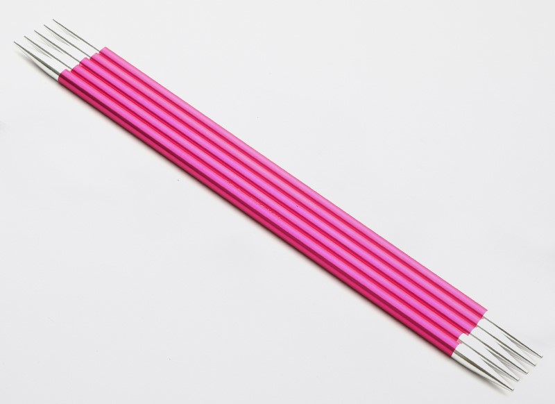 Чулочные металлические спицы Knit Pro Zing, длина спицы 15 см. 5 мм. Арт.47011 фото