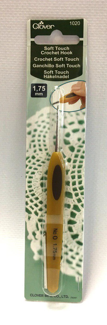 Крючок Clover Soft Touch металлический с пластиковой ручкой 1,75 мм фото