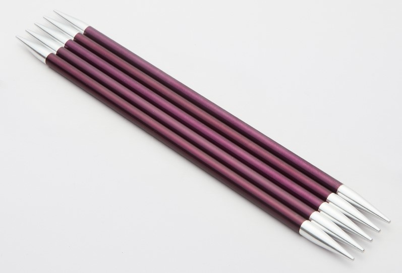Чулочные металлические спицы Knit Pro Zing, длина спицы 15 см. 6 мм. Арт.47013 фото