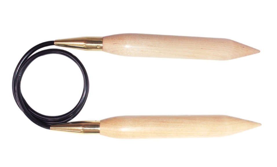 Круговые деревянные спицы KnitPro Jumbo Birch, 120 см. 30 мм. Арт.35805 фото