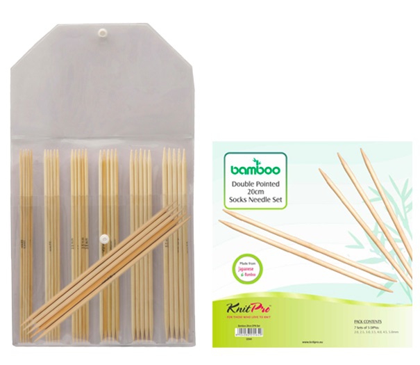 Набор чулочных бамбуковых спиц длиной 20 см KnitPro Bamboo. Арт.22545 фото