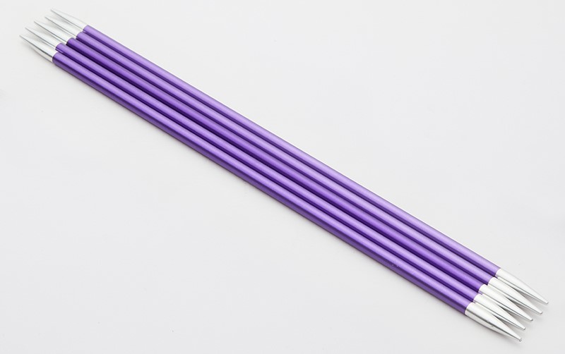 Чулочные металлические спицы Knit Pro Zing, длина спицы 20 см. 7 мм. Арт.47045 фото