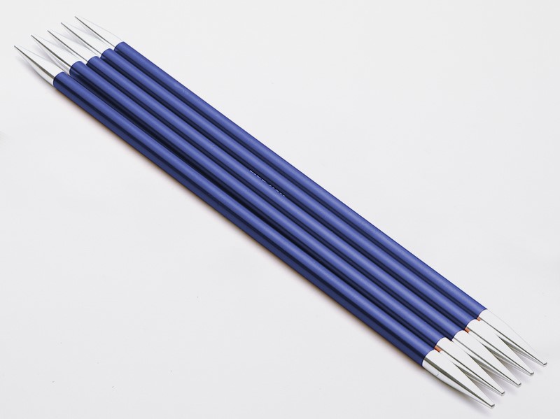 Чулочные металлические спицы Knit Pro Zing, длина спицы 20 см. 4 мм. Арт.47039 фото