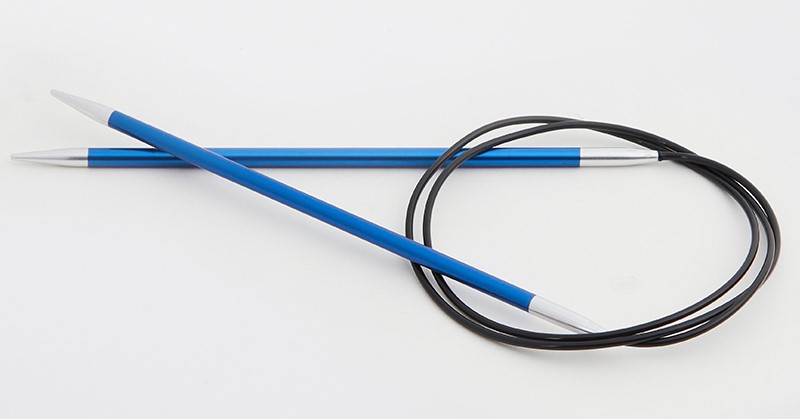 Круговые металлические спицы KnitPro Zing, 80 см. 4 мм. Арт.47129 фото