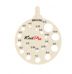 Линейка для измерения размера спиц KnitPro, круглая, белая. Арт.10991 фото