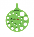Линейка для измерения размера спиц KnitPro, круглая, зеленая. Арт.10992 фото