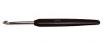 Алюминиевый крючок KnitPro Aluminum Silver с черной эргономической ручкой. 4,5 мм. Арт.30816 фото