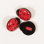 Пуговица Drops пластик Ladybug (14мм) #550 фото