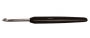 Алюминиевый крючок KnitPro Aluminum Silver с черной эргономической ручкой. 6 мм. Арт.30819 фото