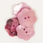 Пуговица Drops жемчуг Flower (pink) (25mm) #603 фото