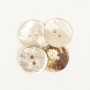 Пуговица Drops жемчуг Arched (white) (15mm) #521 фото